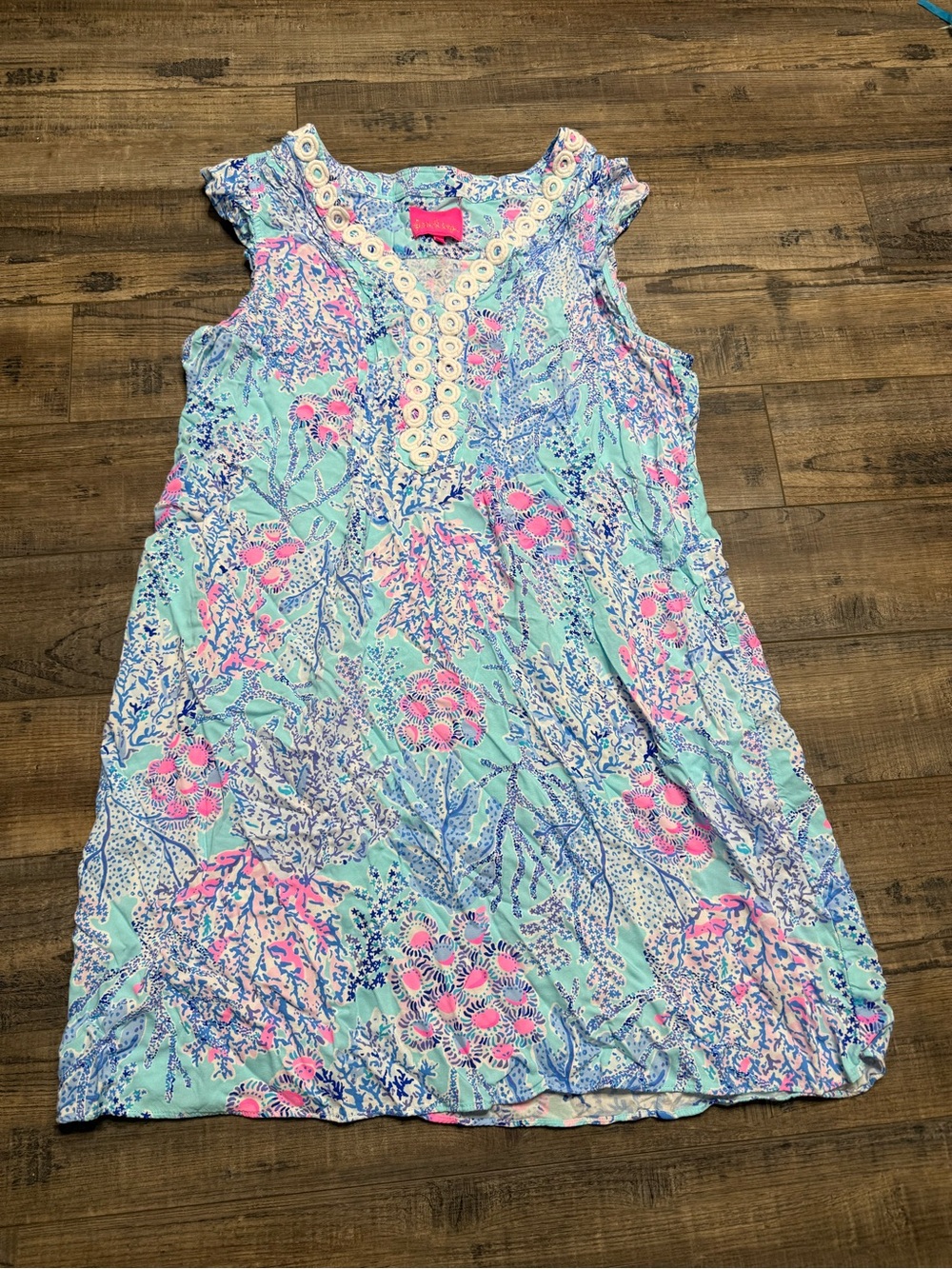 Lilly Pulitzer Joan Tunic Dress Celestial Blue Women's Size X-Large XL